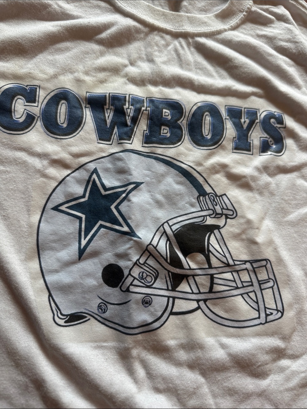 Cowboys Graphic Tee with Blue Print size small